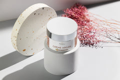 Crème hydratante à l’huile d’argan bio – soin visage nourrissant et anti-âge naturel