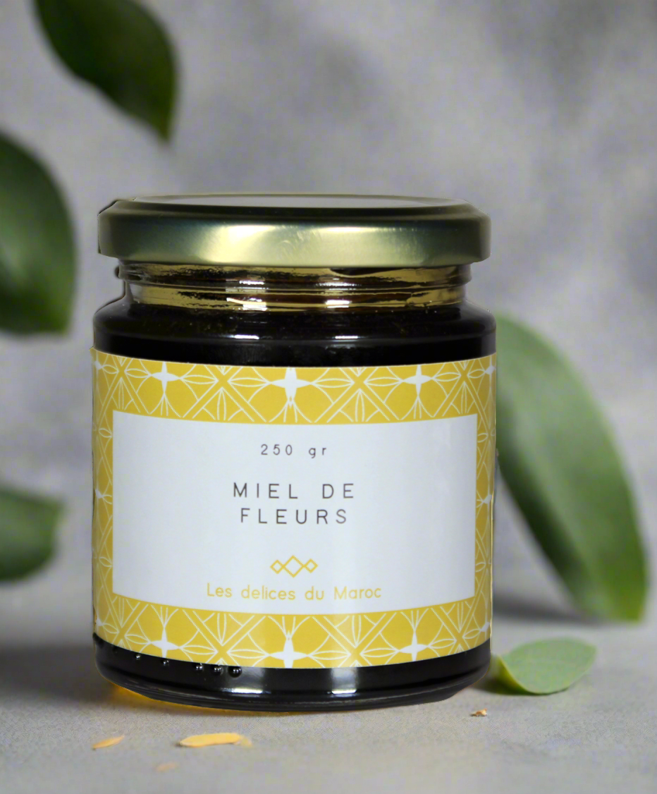 Pot de miel d’eucalyptus du Maroc 250g – naturel et antiseptique